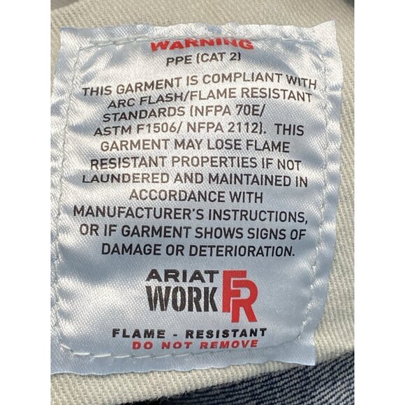 Ariat Work M5 FR Stackable Straight Leg Jean Pant Men’s 40x30 CAT 2 2112 Denim - Picture 16 of 16